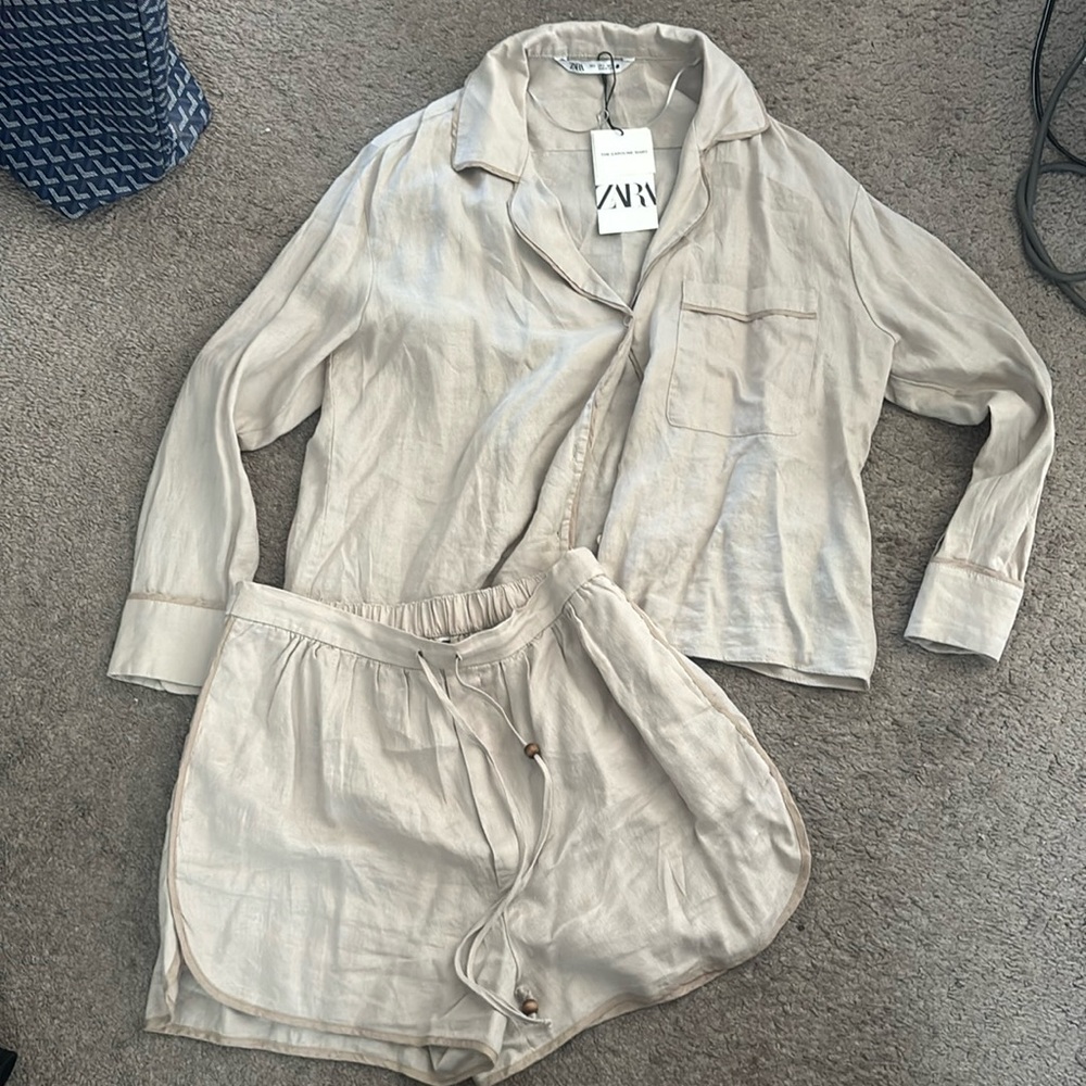 Zara Light Beige Lounge Set